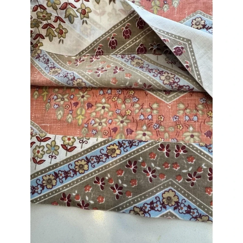 Lot 2 Vintage Cannon‎ Monticello Standard Pillowcases Floral Boho Earth Tones